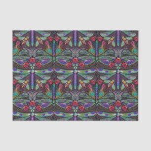 Lenço de papel pontilhado da libélula