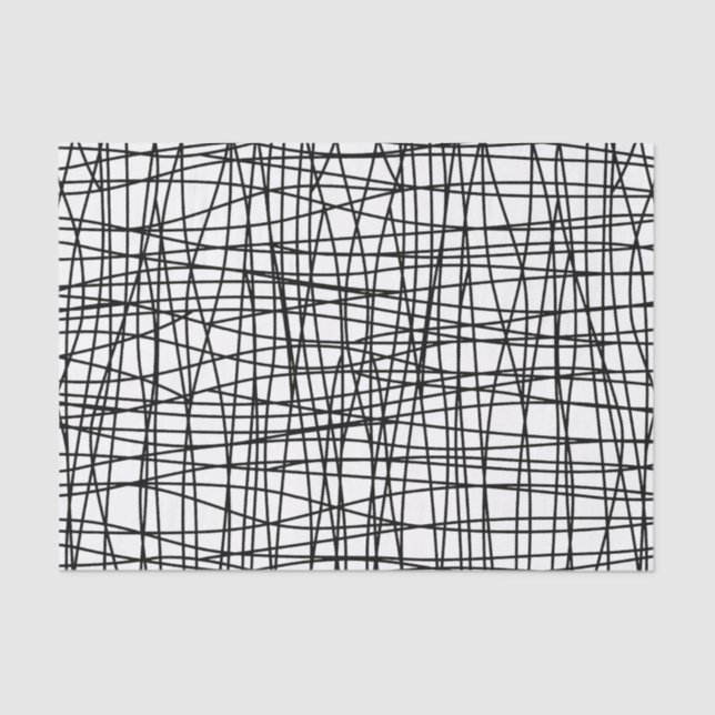 Lenço de papel preto & branco corajoso da arte do (Frente )