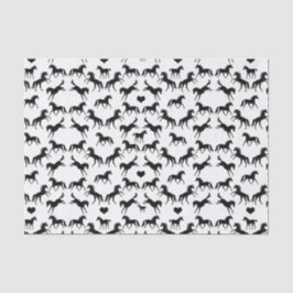 Lenço de papel preto pequeno dos cavalos
