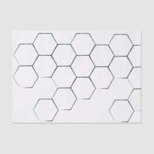 Lenço de papel preto rústico do impressão do favo