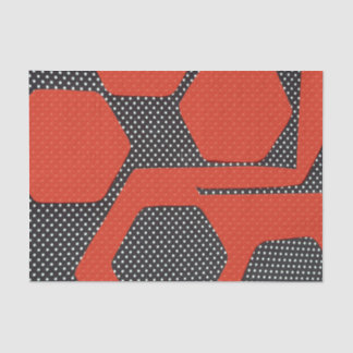 LENÇO DE PAPEL PRETO VERMELHO DO ABSTRATO DO