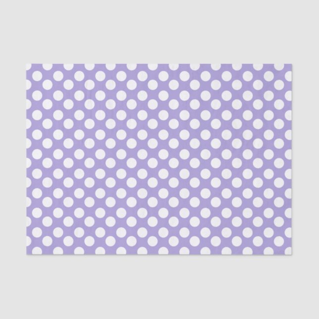 Lenço de papel roxo e branco das bolinhas (Frente )