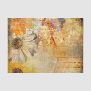 Lenço de papel rústico do chique da flor