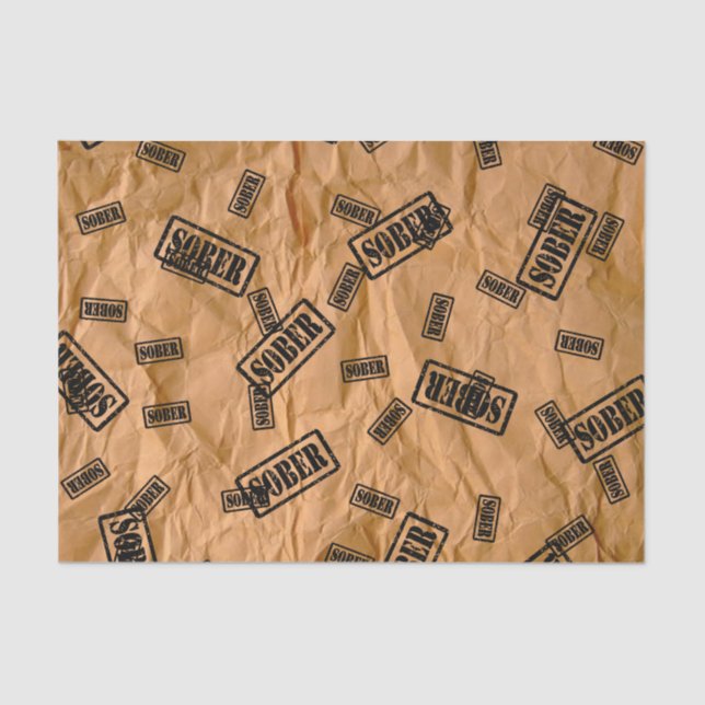 Lenço de papel sóbrio da sobriedade da recuperação (Frente )