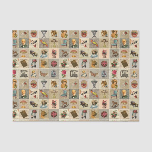 Lenço de papel velho do tempo 10lb (Frente )