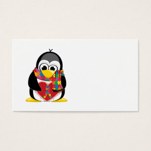 Lenço do pinguim da fita do autismo