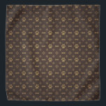 Lenço Padrão de impressão de pata e de ossos<br><div class="desc">Um padrão elegante para mostrar o amor de seus animais de estimação.</div>