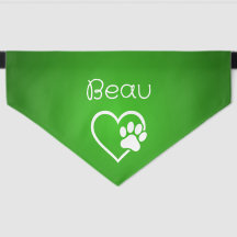 Lenço Personalizado Verde para Cachorro