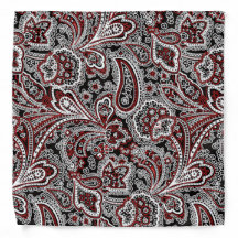 Vermelho e Preto de Paisley
