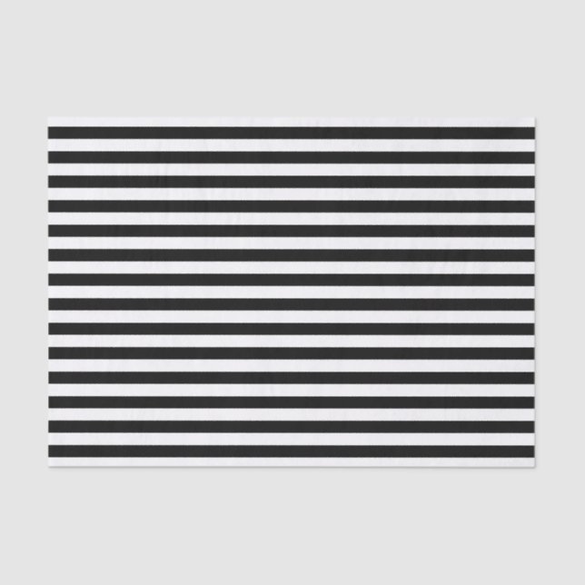 Lenços de papel listrados brancos & pretos (Frente )