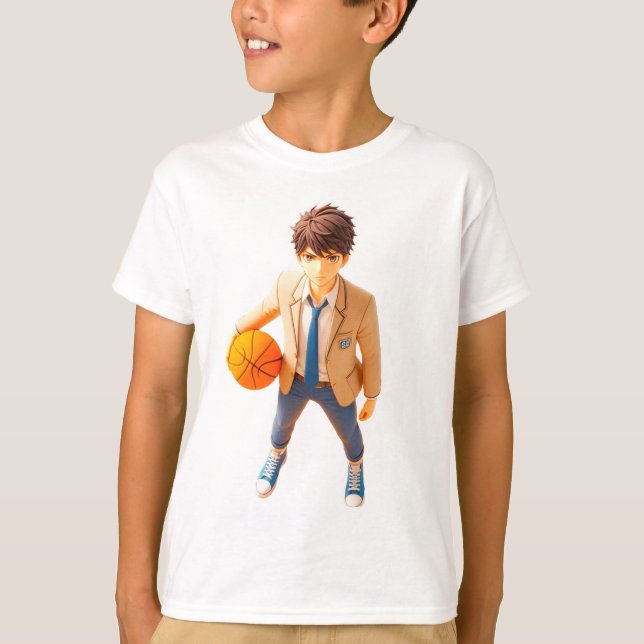 Lenda Hoops - Camisa T de Basquete 3D Anime (Frente)