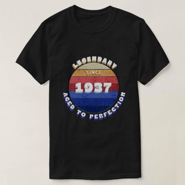 Lendário desde 1937 Camiseta Retro (Frente do Design)
