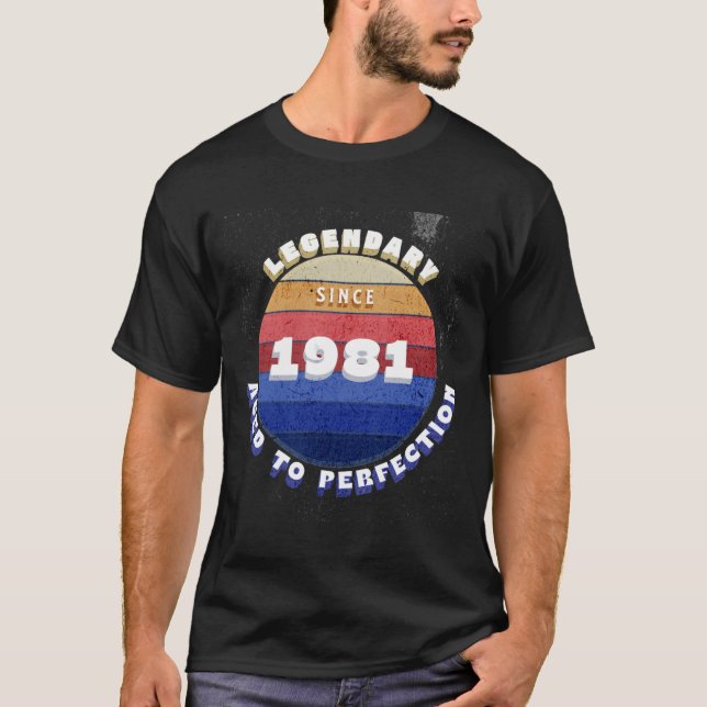 Lendário Desde 1981 Camiseta Retro (Frente)