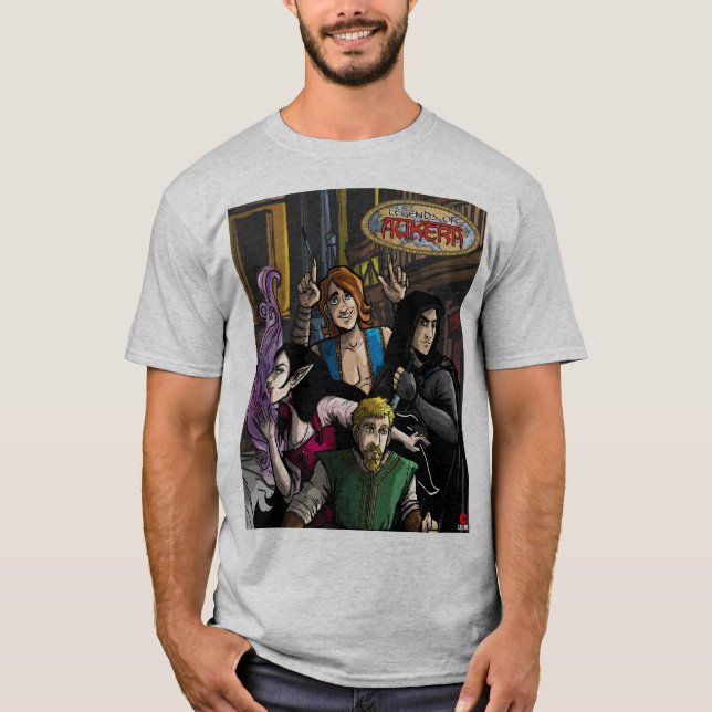 Lendas da camiseta básica de cinza Aukera (Frente)
