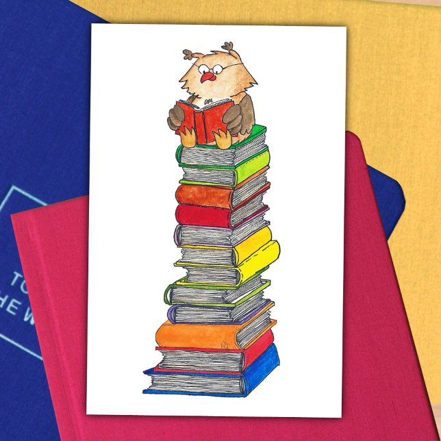 LENDO cartão postal OWL por Nicole Janes (Criador carregado)