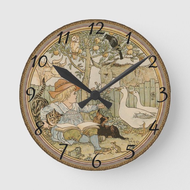 Lendo relógio de parede divertida (Frente)