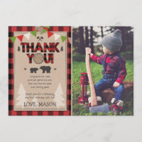 Lenhador dos cartões de agradecimentos do lenhador