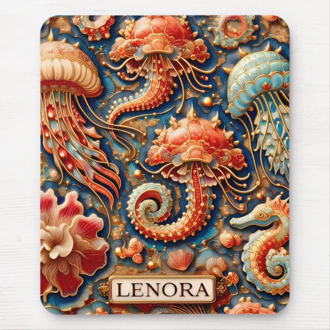 LENORA ~ FLORES VERMELHAS ~ Mousepad (Frente)