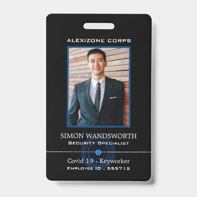 Lente azul, Crachá de identificação do setor de se (Frente)