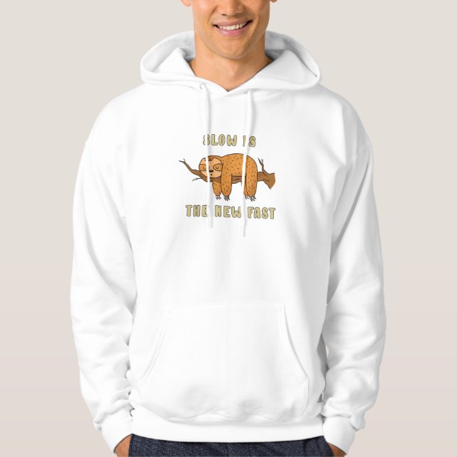 Lento é o novo rápido - camiseta relaxada e engraç (Frente)