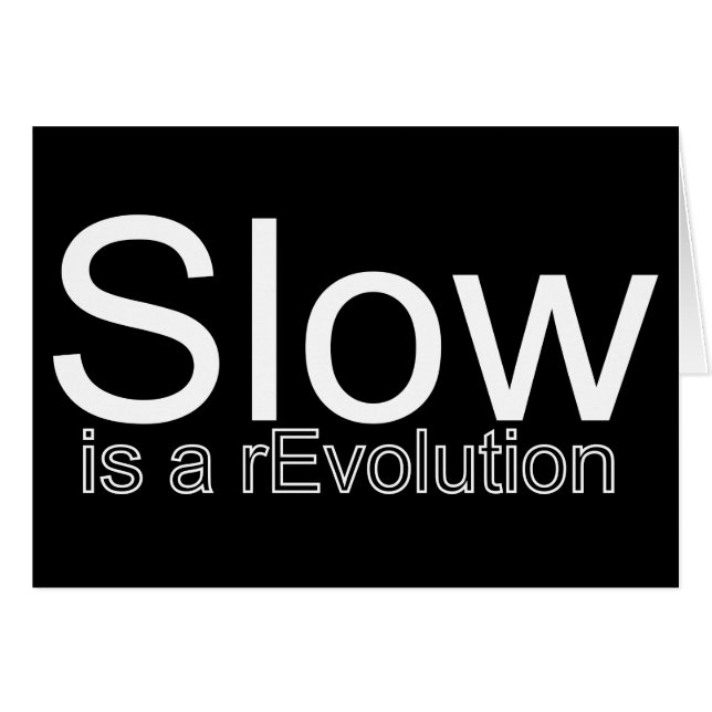 Lento é um branco do cartão | da revolução no (Frente Horizontal)