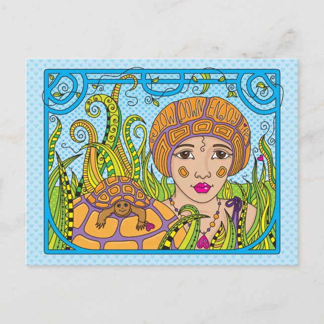 Lento para Baixo_ Cartão Postal (Frente)