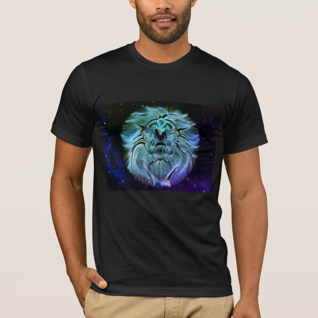 leo, a camiseta zodíaca do leão (Frente)