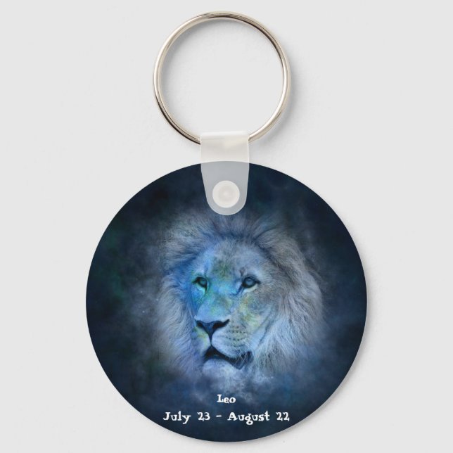 Leo Horoscope Button Chaveiro (Frente)
