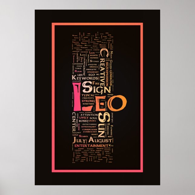 Leo Key Words Poster (Frente)