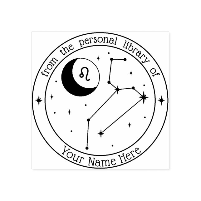 Leo Personalizado Carimbo Zodíaco (Impressão)