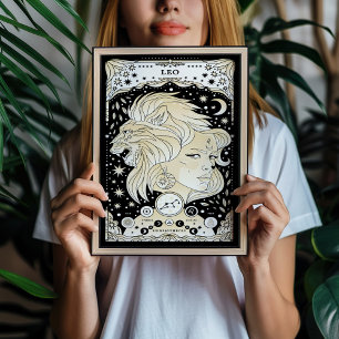Leo Radiant e Regal - Poster de Arte Astrologica