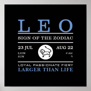 Leo Sinal do Zodíaco, Poster astrológico