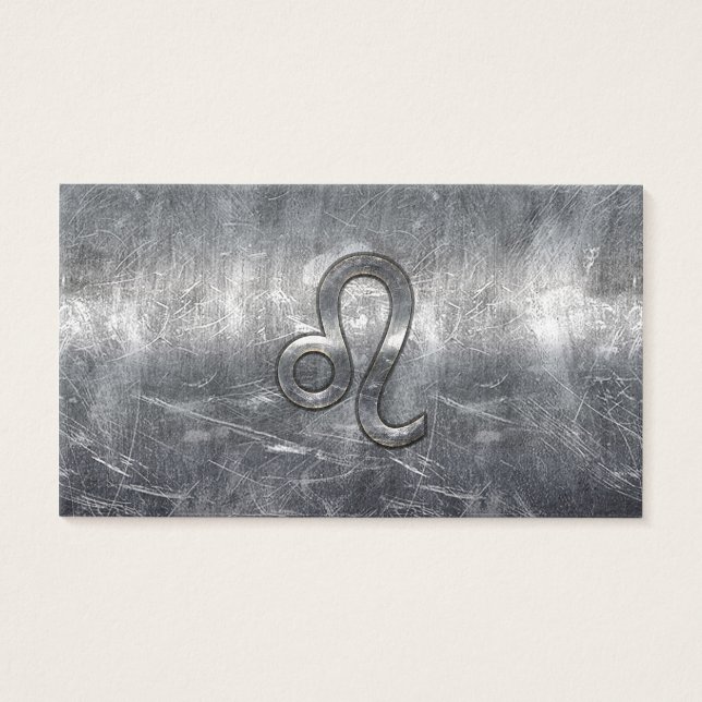 Leo Zodiac Sign in Grunge Distressed Style (Frente)