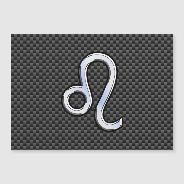 Leo Zodiac Símbolo de Fibra de Carvões Impressão (Frente)