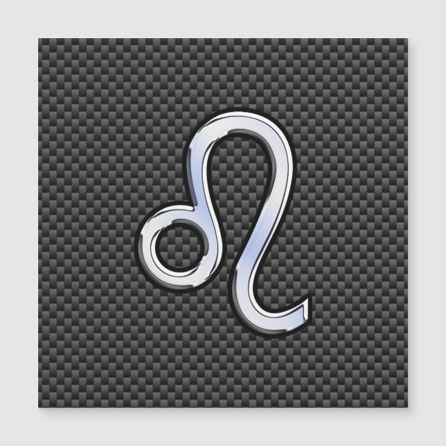 Leo Zodiac Símbolo de Fibra de Carvões Impressão (Frente)