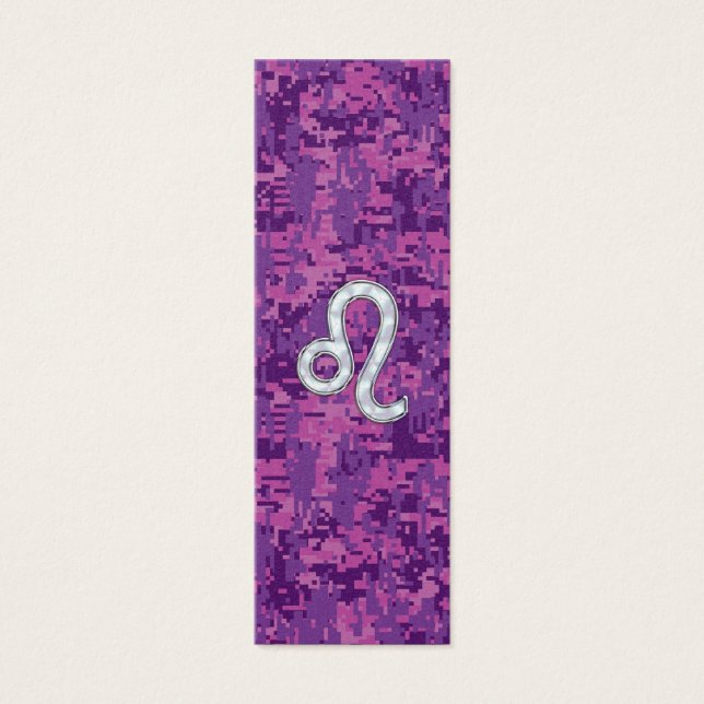 Leo Zodiac - Sinal da Camuflagem Digital Fuchsia (Frente)