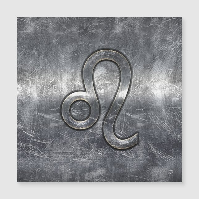Leo Zodiac - Sinal de Estilo Industrial (Frente)
