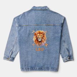 Leo Zodiac - Sinal de Jaqueta Denim das Mulheres
