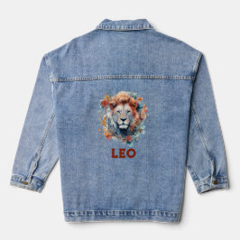 Leo Zodiac - Sinal de Jaqueta Denim das Mulheres