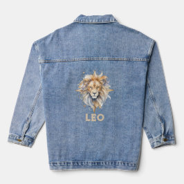 Leo Zodiac - Sinal de Jaqueta Denim das Mulheres