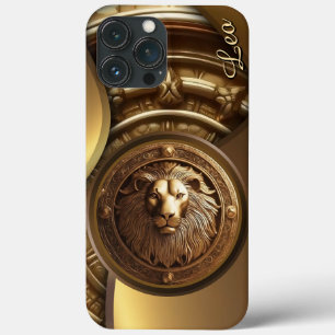 Leo, zodíaco, ouro, nascimento, design, tendência