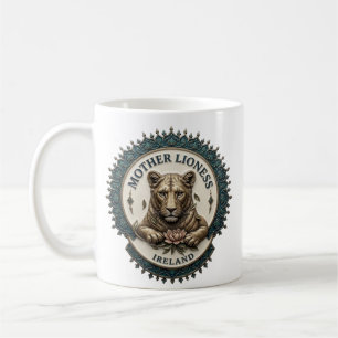 Leoa Mãe. Caneca de Café Irlanda