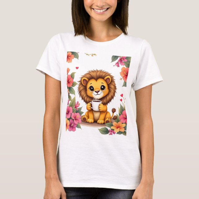 Leoa [Theme] Camiseta Feminina Design Brasil Prese (Frente)