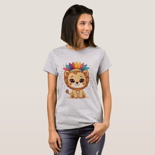 Leoa [Theme] Camiseta Feminina Design Brasil Prese (Frente Completa)