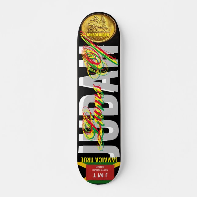 LEÕES DE JUDAH  JAMAICANO 7 3/4" Deck de Skate (Frente)