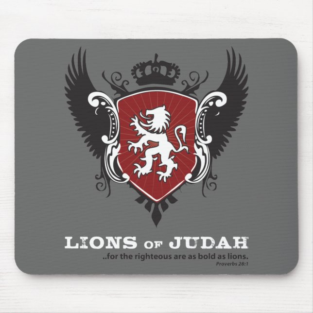 Leões de Judah Mousepad - cinza escuro (Frente)