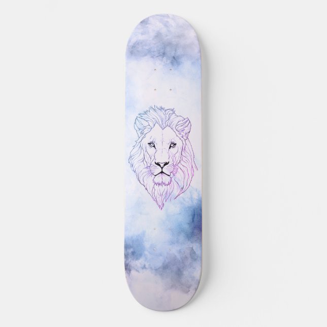 Leões de tie-dye fazem skate (Frente)