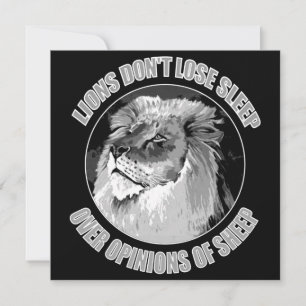 Leões não dormem Perder sobre opiniões de ovelha
