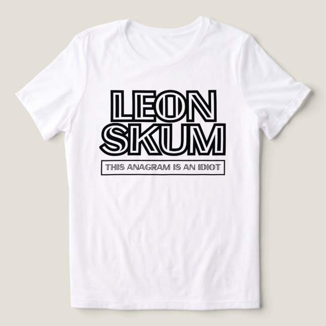 Leon Skum | Este Anagram É Um Idiota (Design frontal)