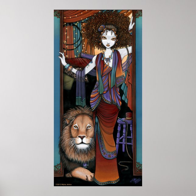 Leona Levon Bohemian Circus Lion Tamer Fae Poster (Frente)
